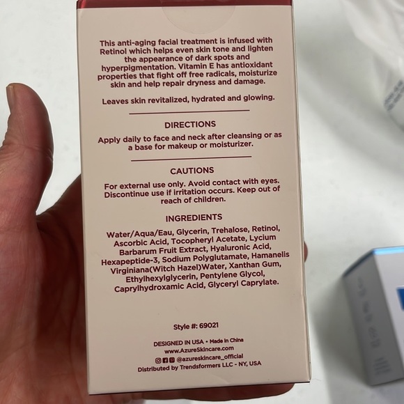 azure Skincare Azure Retinol And Vitamin E Anti Aging Facial Serum